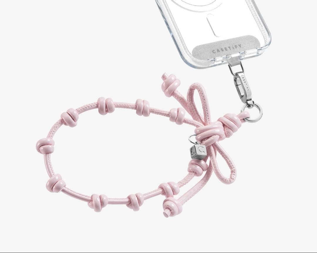 ケースティファイリボンバレンタインiPhone17proチャーム付