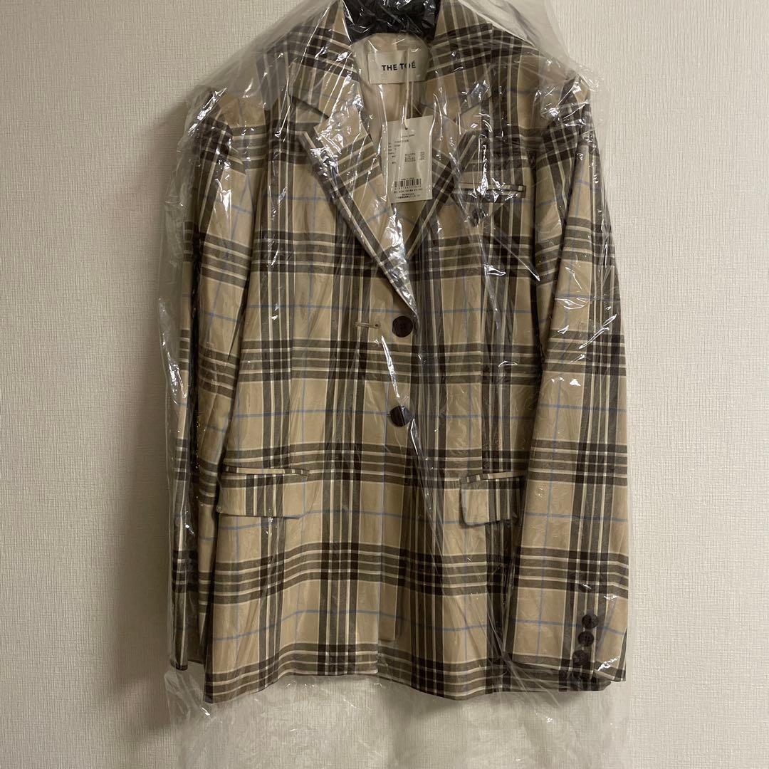 THE TOÉ Lyucus Jacket - check ベージュ