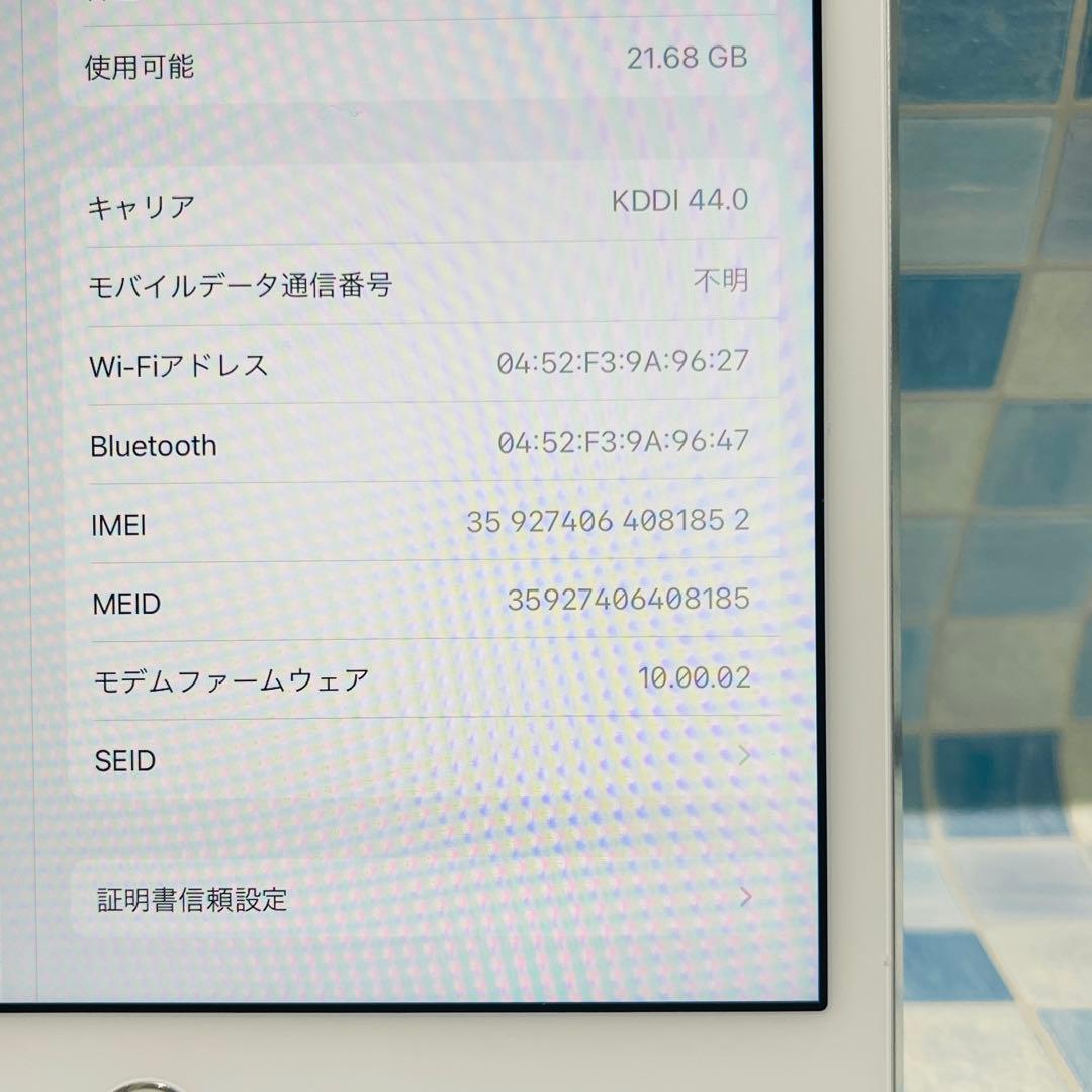 SIMフリー iPad mini 第4世代 本体 32GB シルバー 電池良好