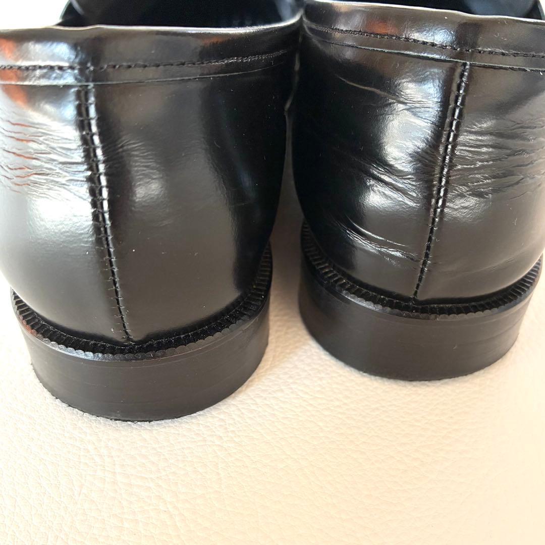 OHGA　オーガ　ビジュー付きローファー　レザー　ブラック　23cm