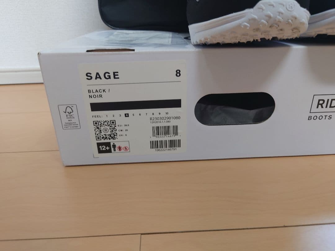 RIDE スノーボード ブーツ SAGE BLACK 25cm 23-24モデル