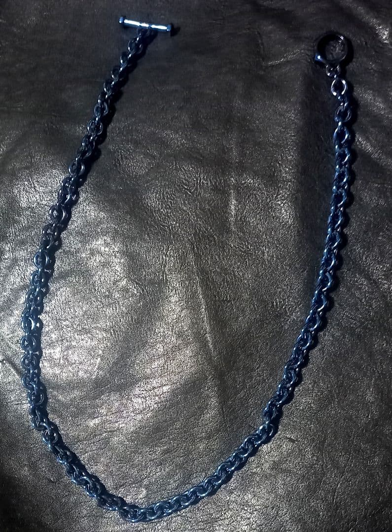 【PUERTA DEL SOL】シルバー チタンコーティング ウォレットチェーン