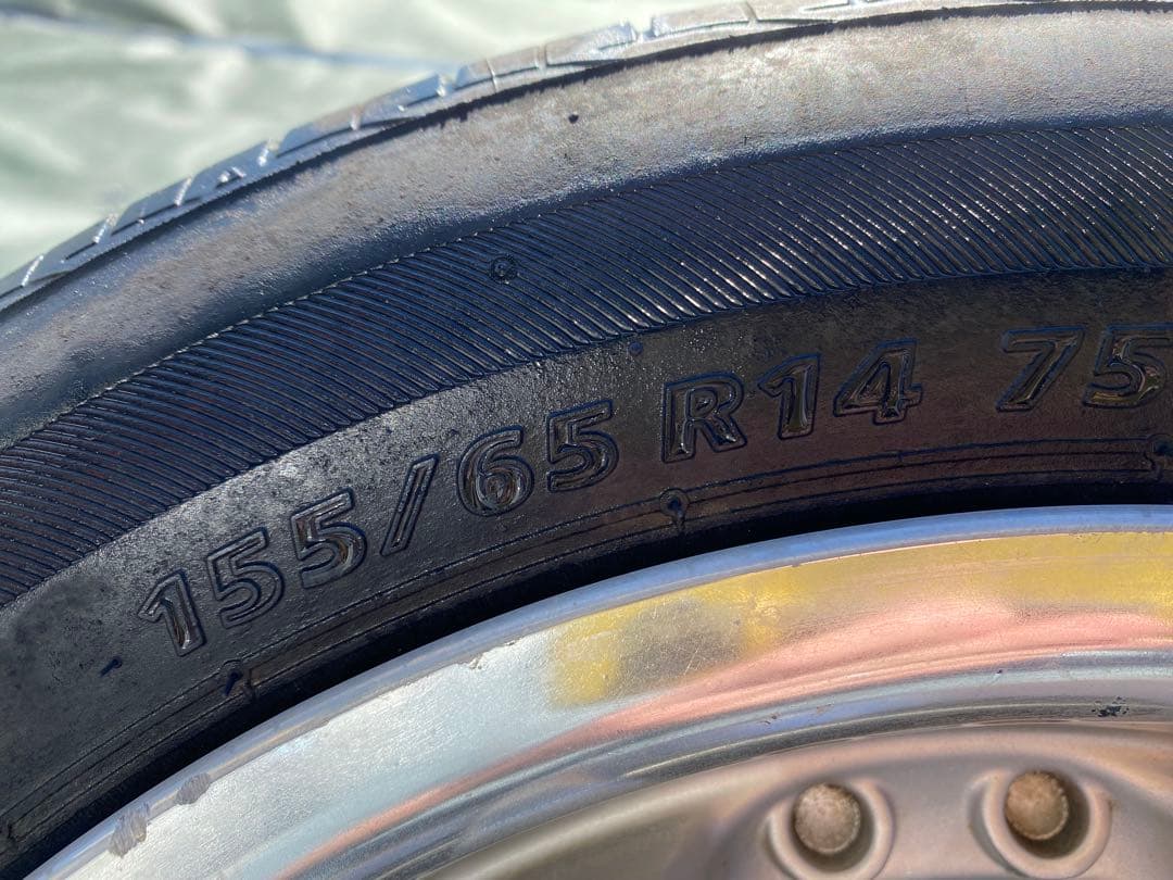 pcd100 5J 14インチ155/65R14 75S ブリヂストン　セット