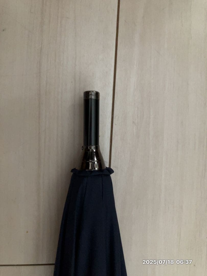 芦屋ロサブラン　日傘晴雨兼用 遮光フリル付き　ネイビーUVカット　未使用に近い