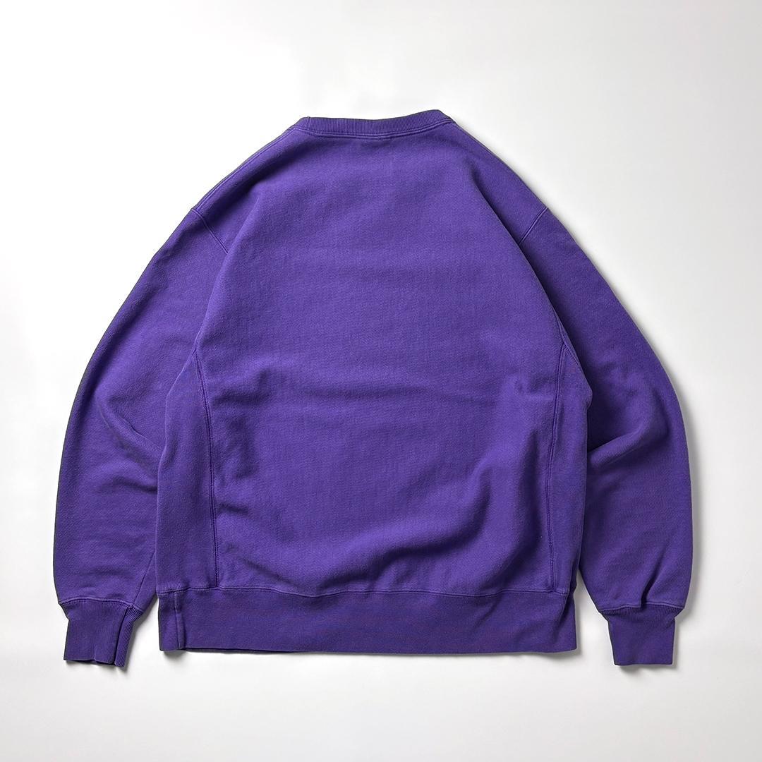 champion リバースウィーブ L パープル スウェット 無地 目あり