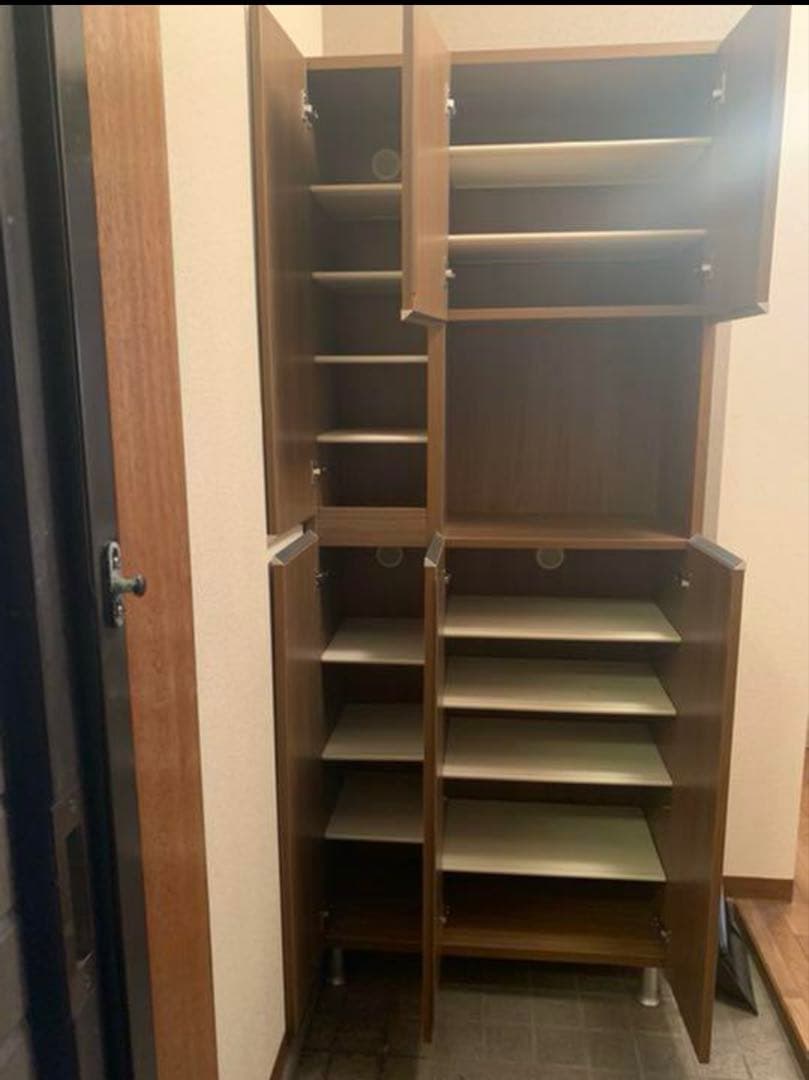 【シャウ】日本製　大川家具シューズボックス　LOWYA 下駄箱　靴箱　北欧