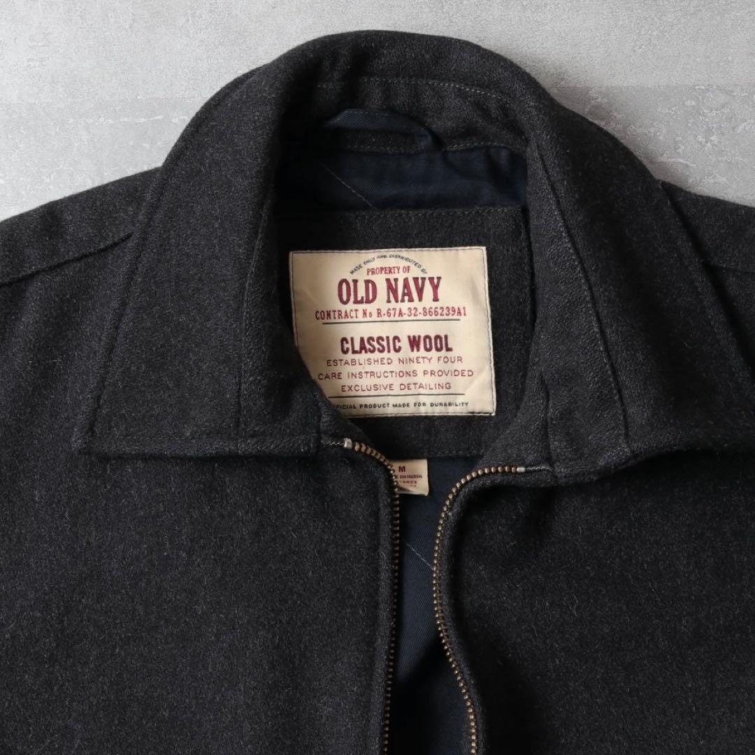 00s OLD NAVY Wool Jacket charcoal Mサイズ