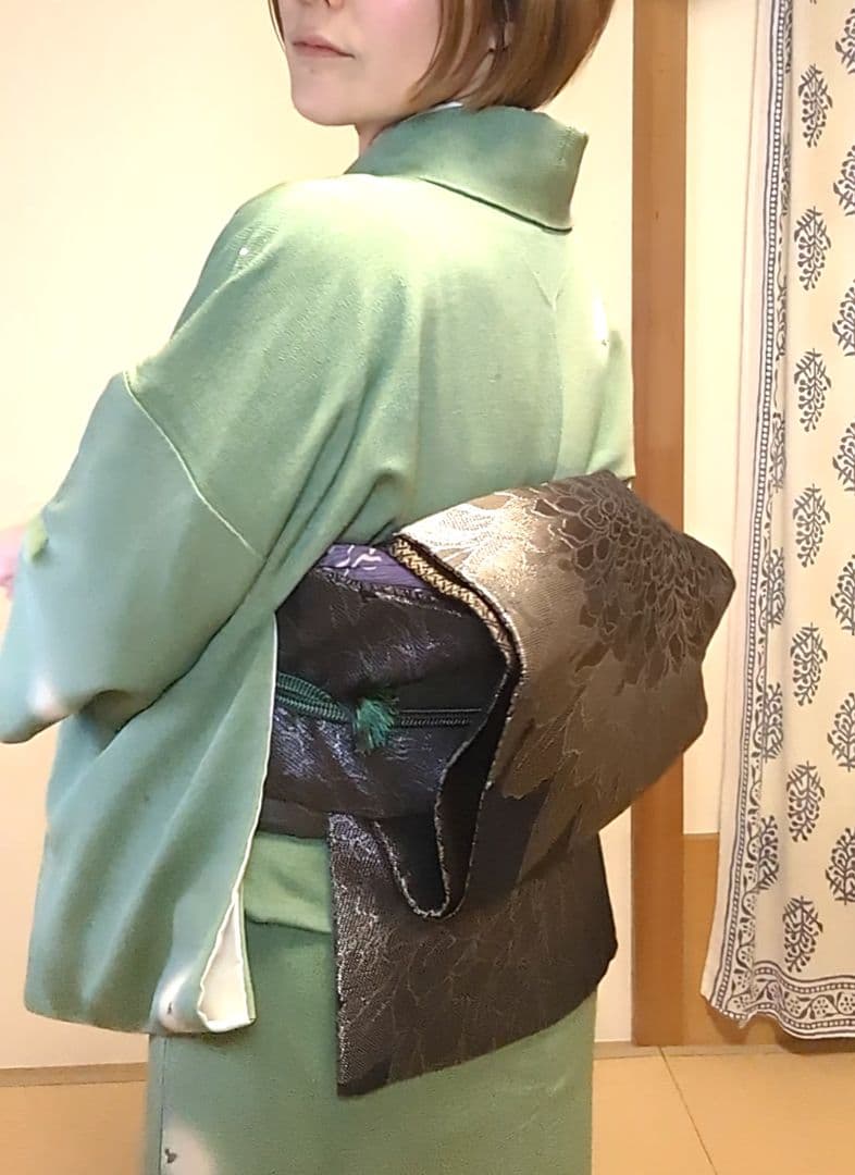 さ*ら様 袋帯 斉藤上太郎 2008Collection 黒地にシルバー