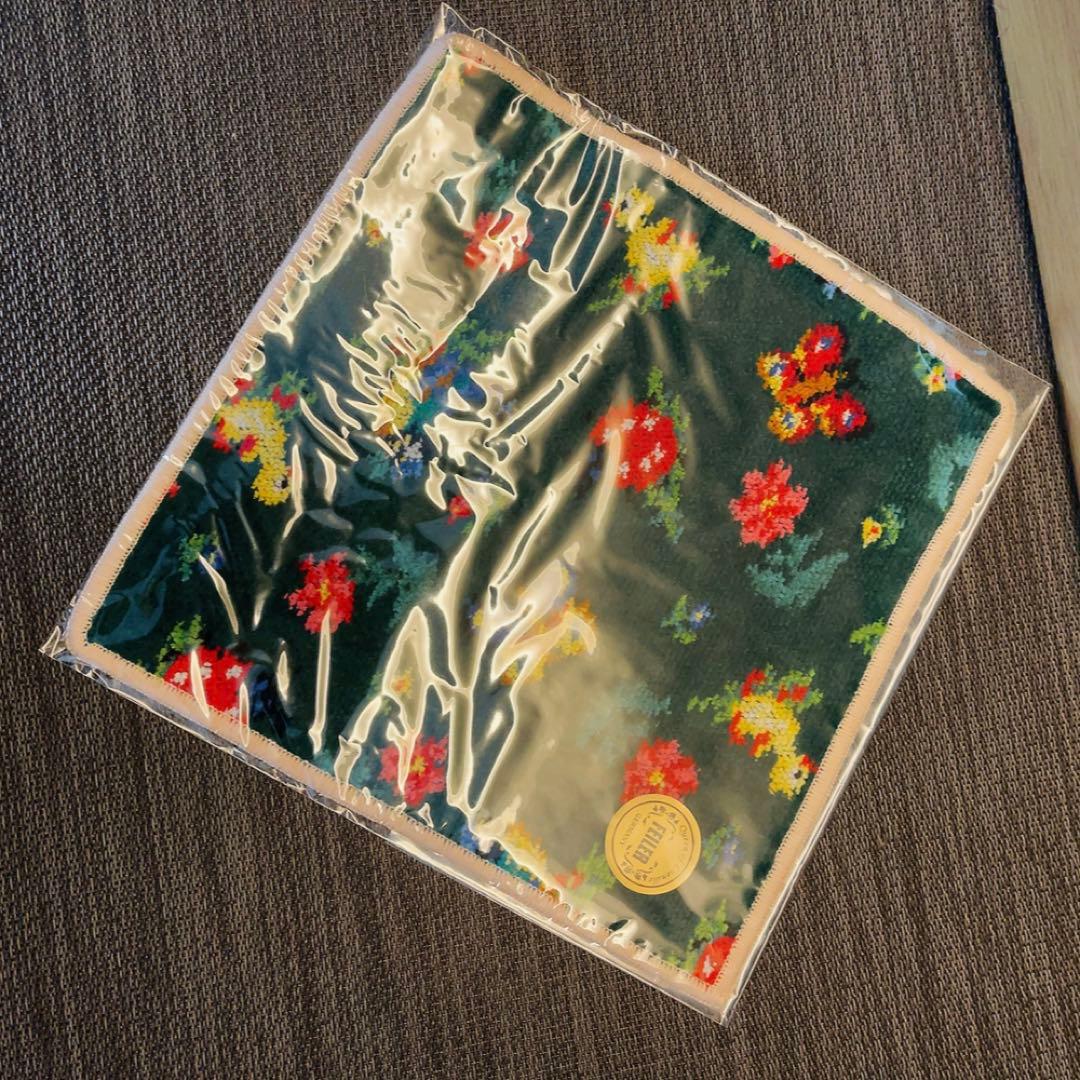 FEILER　フェイラー　ハンカチ　ハイジ　限定　ロイヤルグリーン×ベージュ