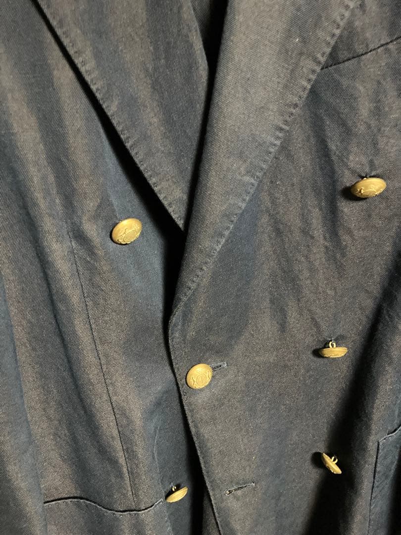 LARDINI　ダブルブレザー【希少】ネイビーソラーロ４４