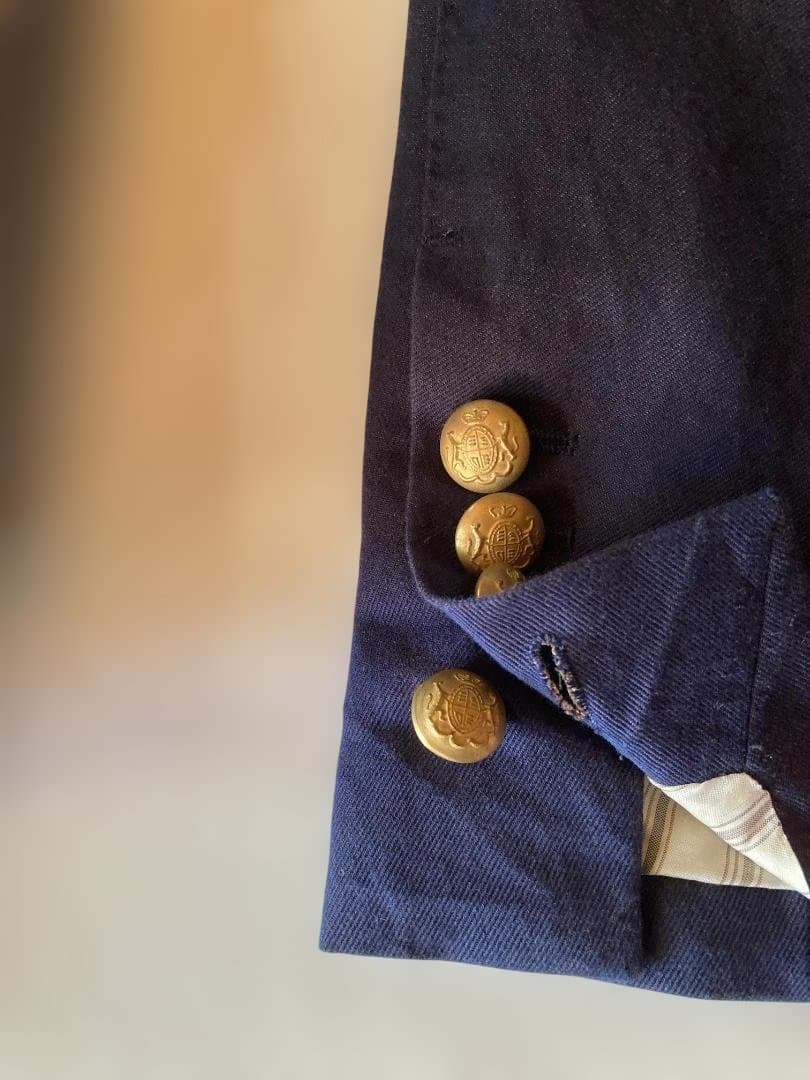 LARDINI　ダブルブレザー【希少】ネイビーソラーロ４４