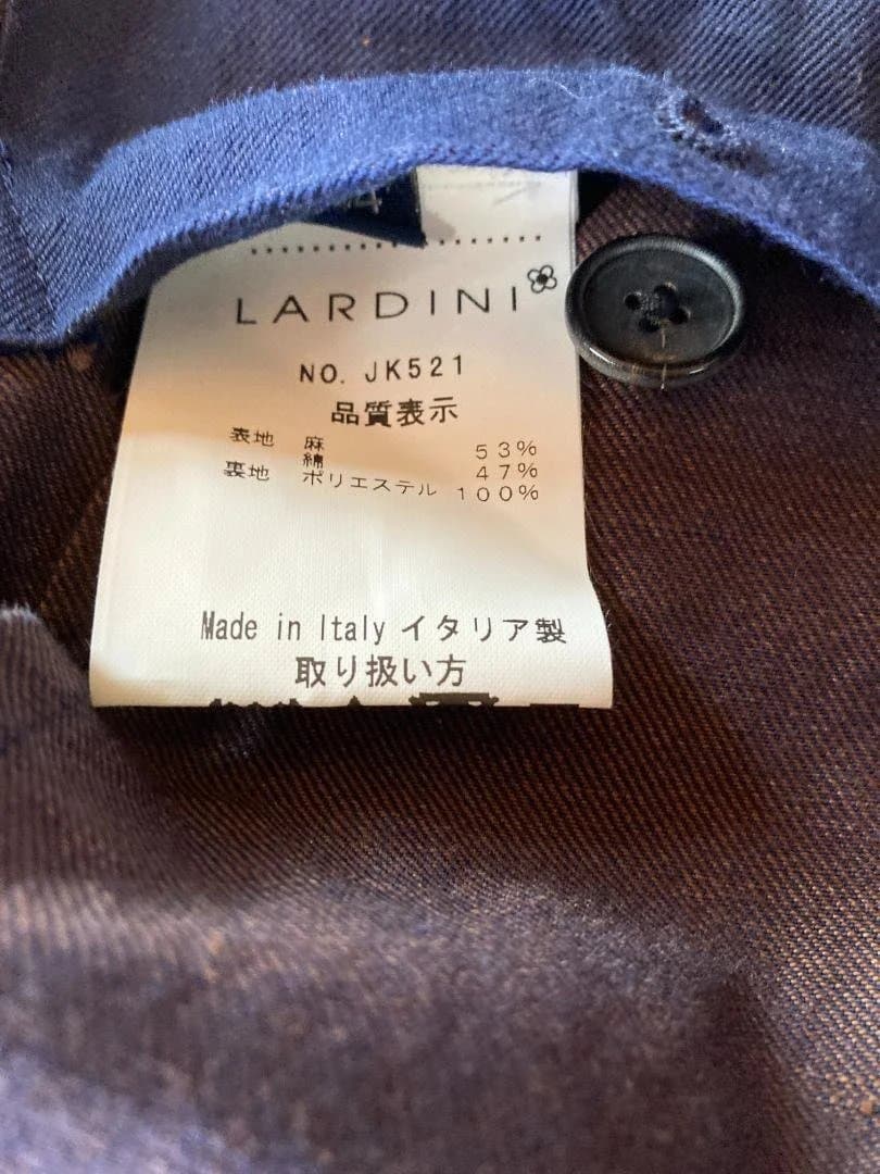 LARDINI　ダブルブレザー【希少】ネイビーソラーロ４４