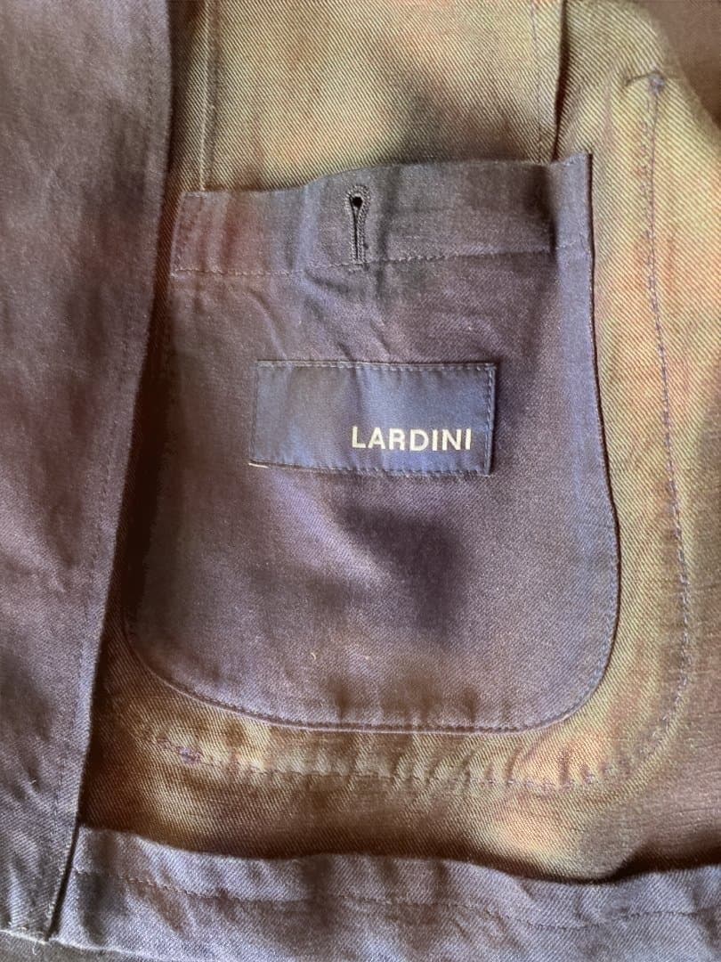 LARDINI　ダブルブレザー【希少】ネイビーソラーロ４４