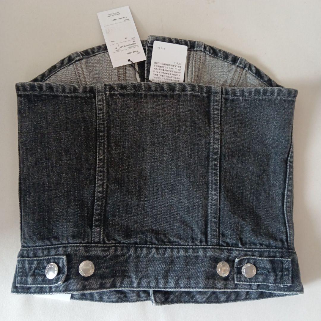 3280さま専用　HYKE　DENIM STRAPLESS TOP　ビスチェ