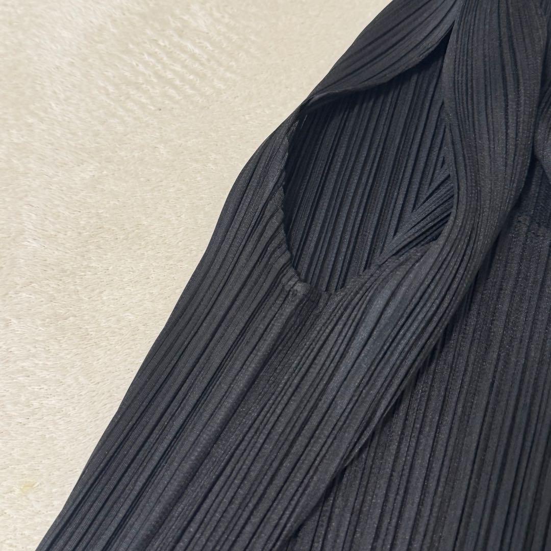 極美品✨PLEATS PLEASE プリーツ　ワンピース　ブラック　フレア