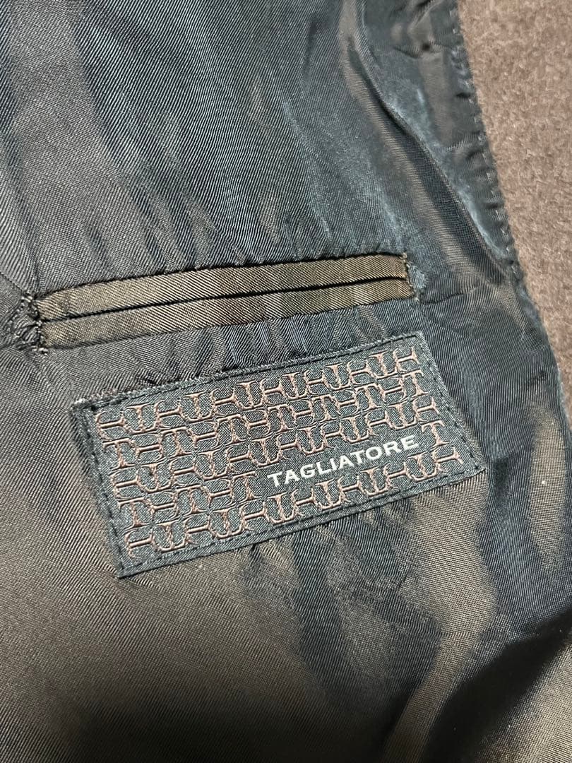 美品タリアトーレ キャメル素材ダブルジャケット50サイズ TAGLIATORE