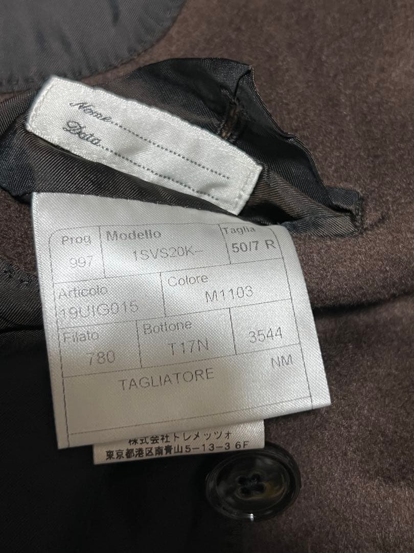 美品タリアトーレ キャメル素材ダブルジャケット50サイズ TAGLIATORE