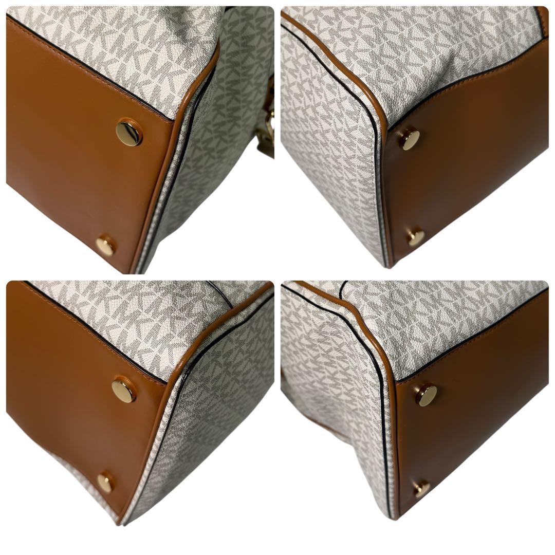 《未使用級》マイケルコース ボストンバック 特大 大容量 レザー シグネチャー