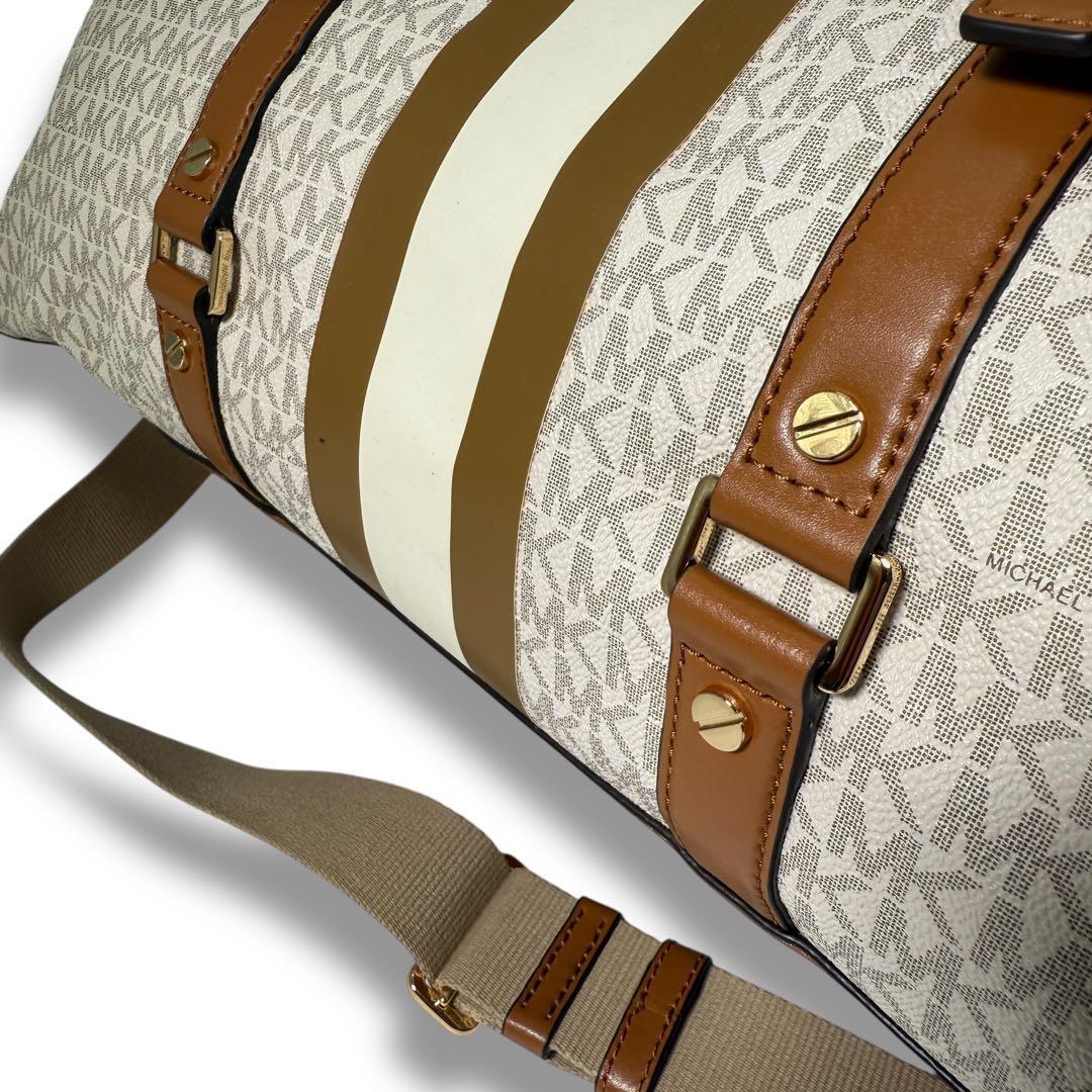 《未使用級》マイケルコース ボストンバック 特大 大容量 レザー シグネチャー