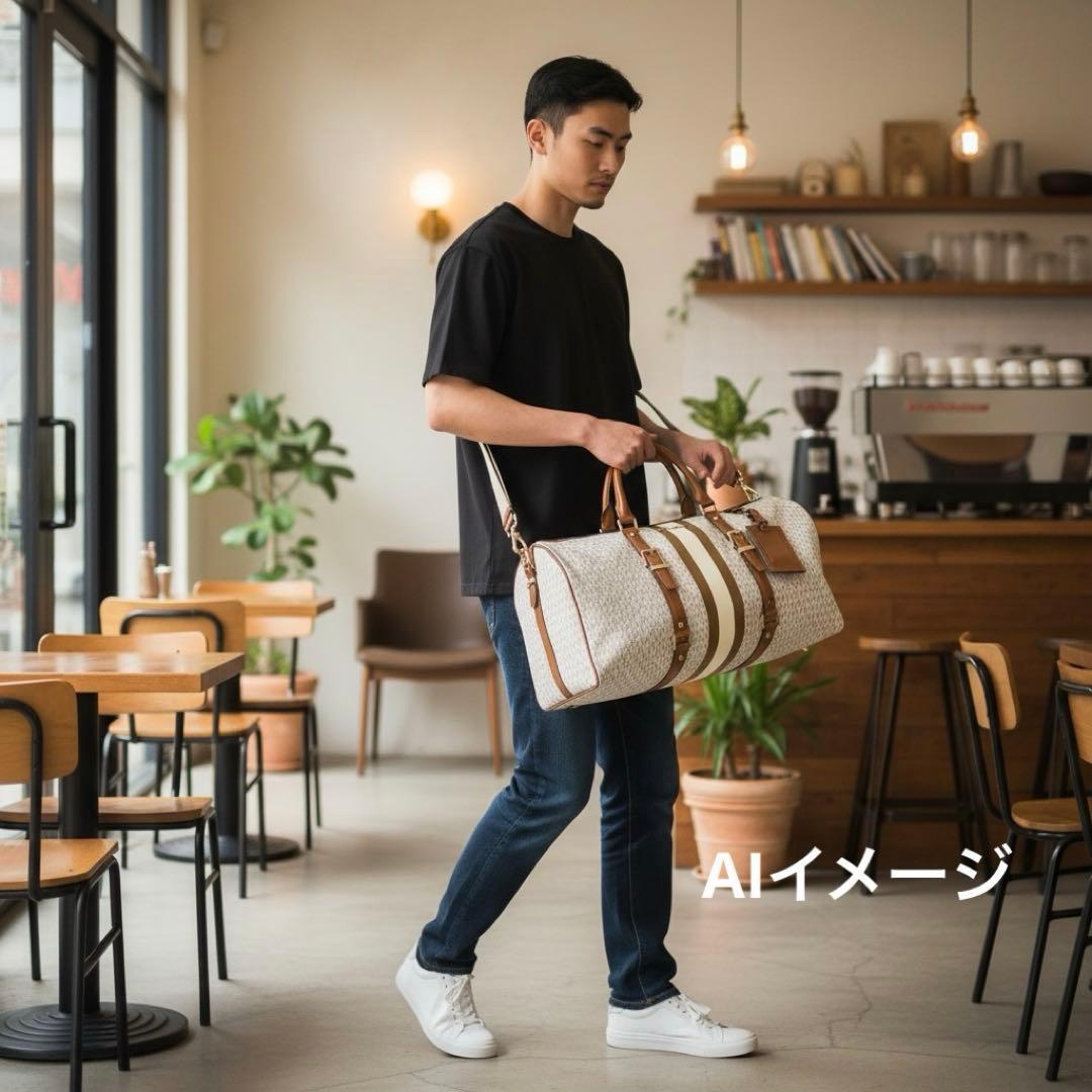 《未使用級》マイケルコース ボストンバック 特大 大容量 レザー シグネチャー