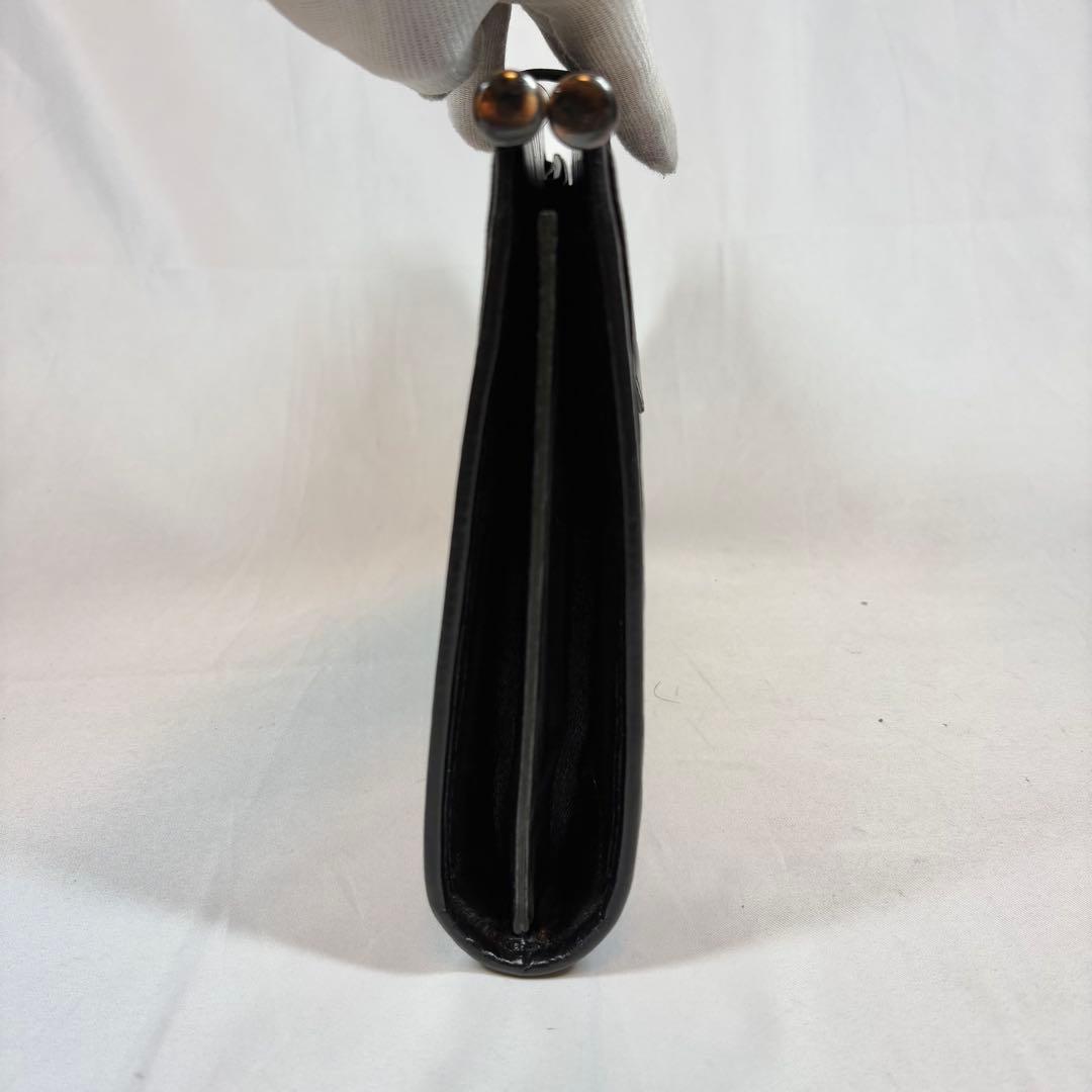 イヴ・サンローラン クラッチバッグ カサンドラロゴ　黒　レザー キルティング