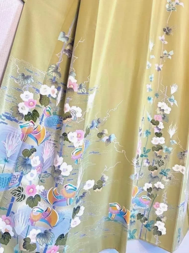 ご予約中 秀逸美品 鴛鴦 加賀友禅 世代を受け継ぐ名品 訪問着 気品ある優美さ