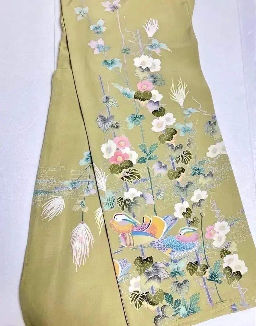 ご予約中 秀逸美品 鴛鴦 加賀友禅 世代を受け継ぐ名品 訪問着 気品ある優美さ