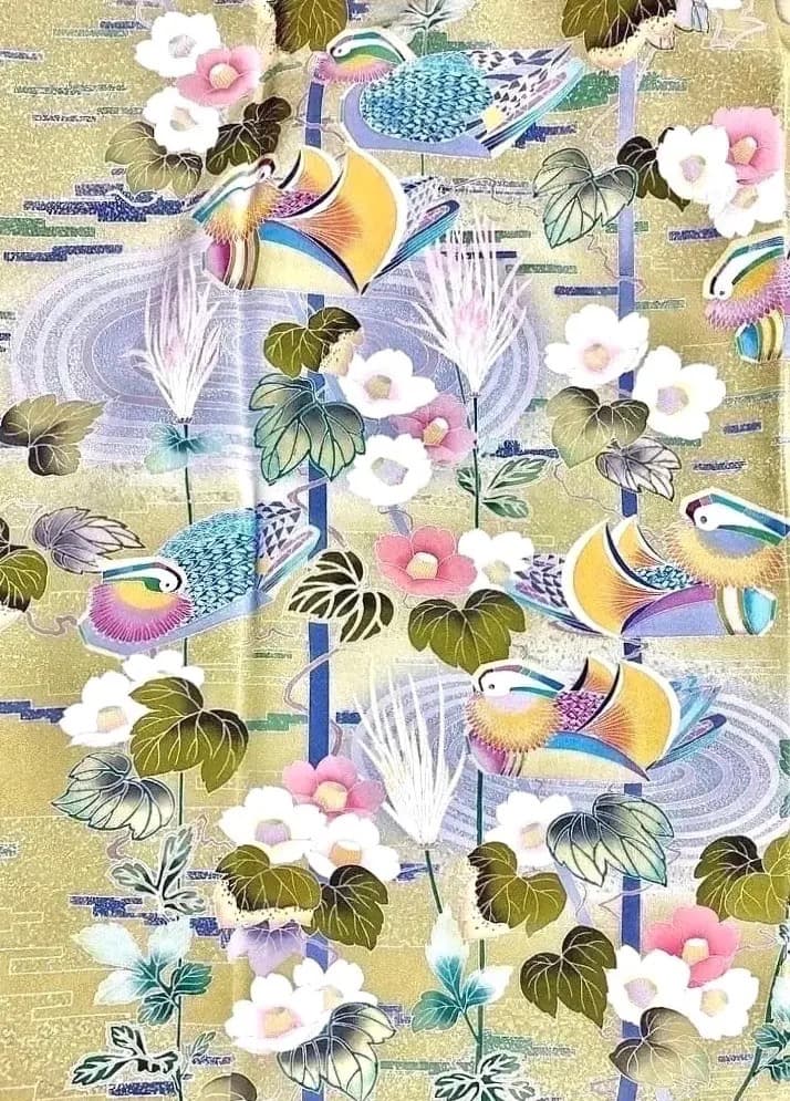 ご予約中 秀逸美品 鴛鴦 加賀友禅 世代を受け継ぐ名品 訪問着 気品ある優美さ