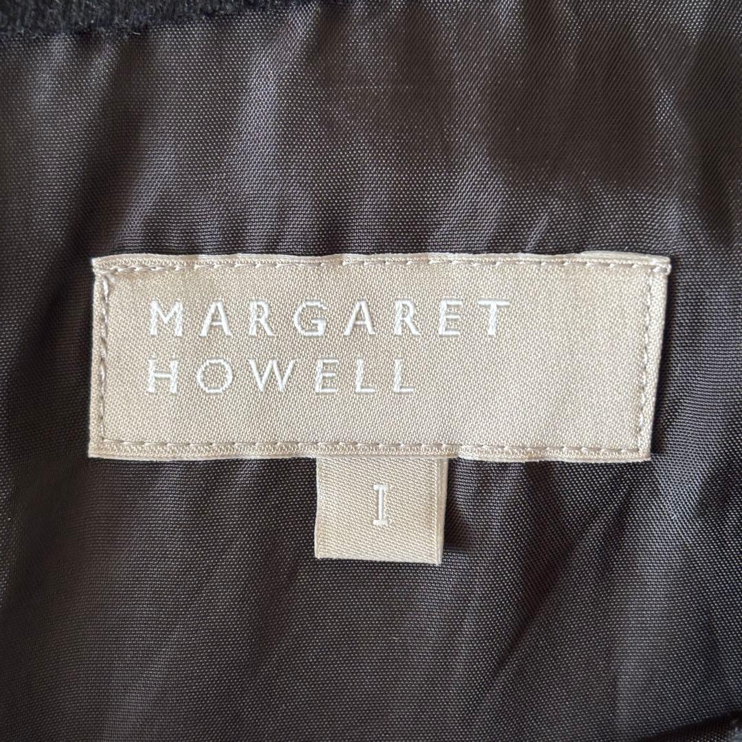 極美品✨️マーガレットハウエル フレアドレス 1 ブラック ウール Aライン