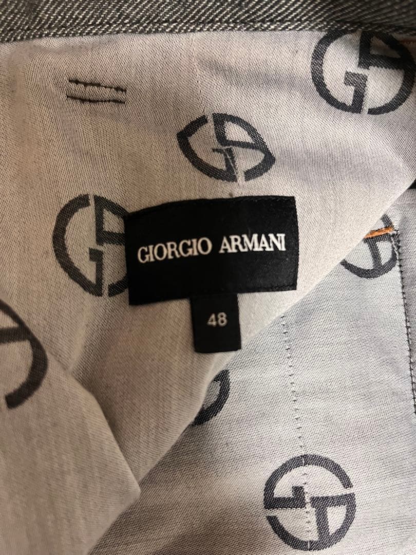 GIORGIO ARMANI 日本製 19年製 コットンリネン 2タックパンツ