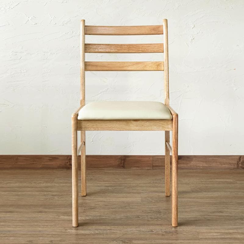 【送料無料】ダイニングチェア 座面アイボリー PVCレザー 合皮【2脚セット】