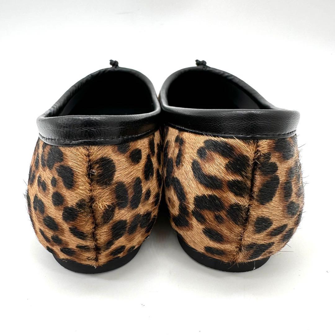 〈極美品〉Le Talon GRISE【22.5】レザースクエアプリーツフラット