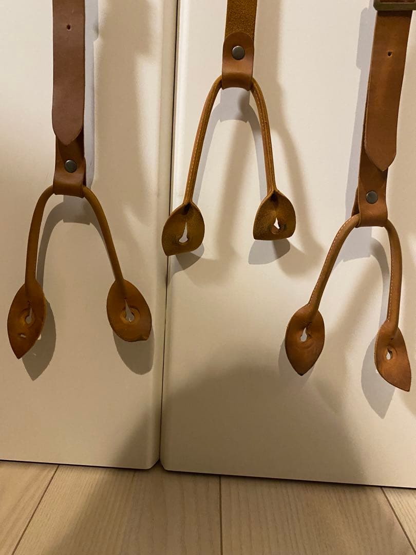 MOTOR☓TCB CHROMEXCEL LEATHER SUSPENDER