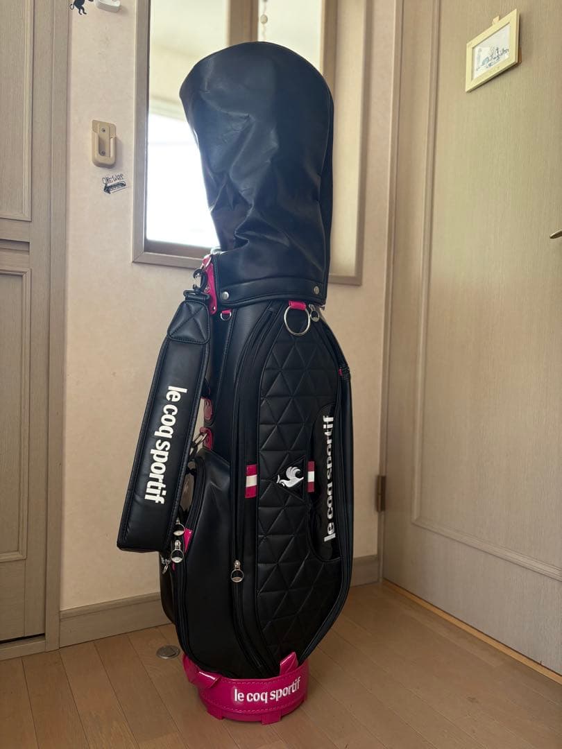 le coq sportif ゴルフバッグ ブラック ピンク