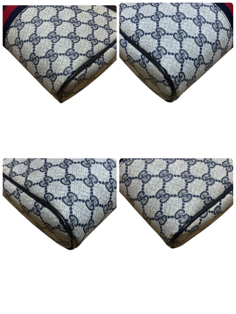 オールドグッチ シェリーライン GGスプリーム ロゴ金具 クラッチバッグ