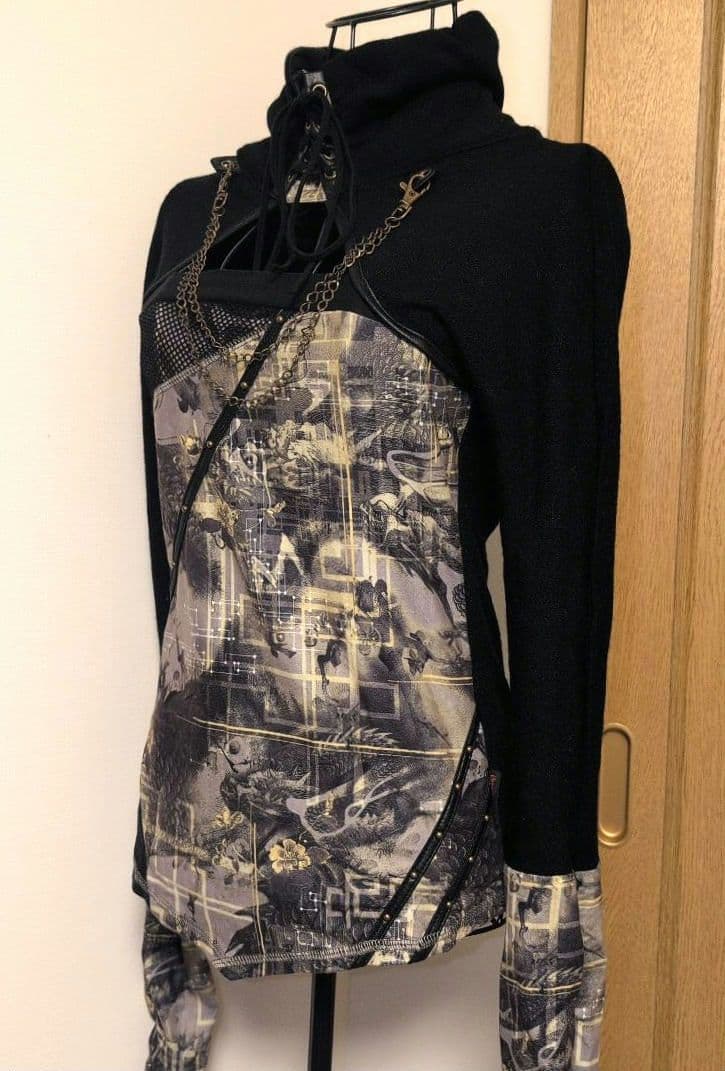 OzzCroce 異素材切替 トップス