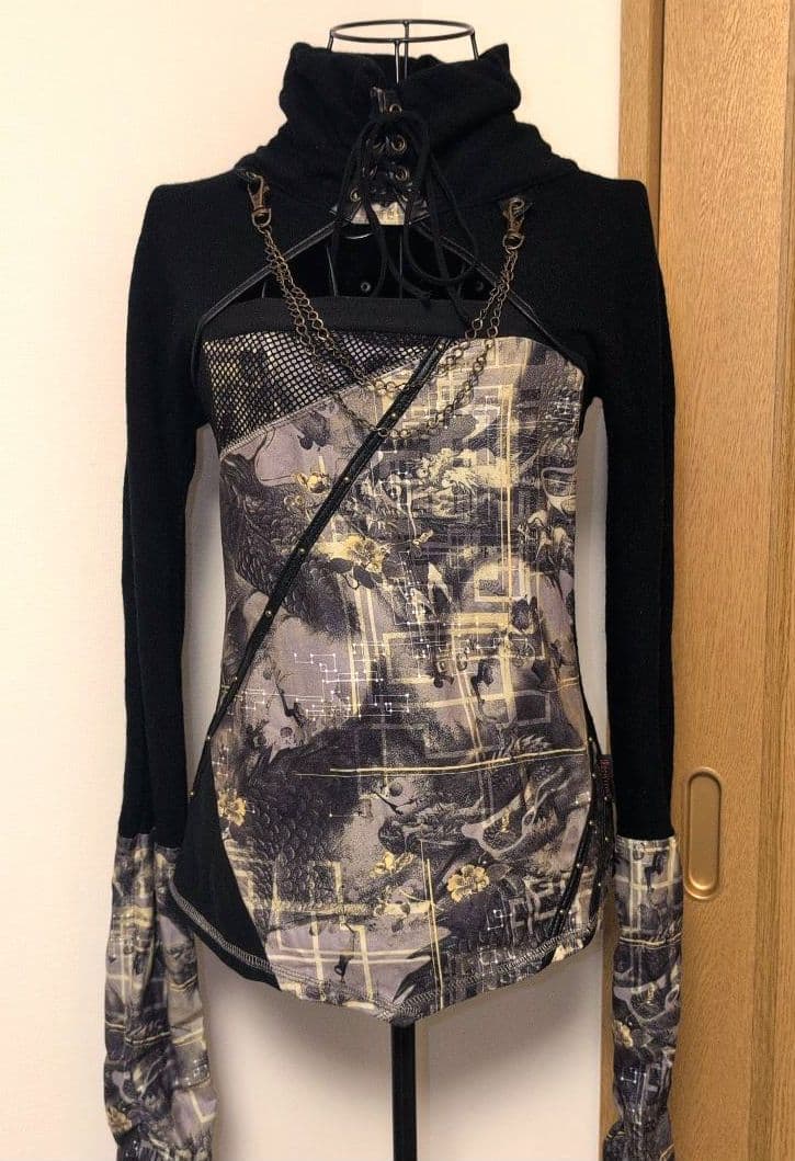 OzzCroce 異素材切替 トップス