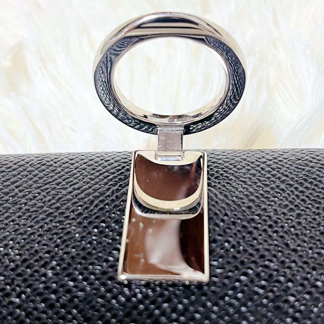 ✨極美品✨ BVLGARI キーケース レザー 6連 キーリング ブラック 男女