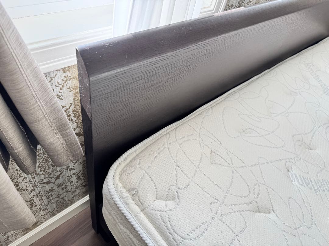 France Bed ベッドフレーム マットレス クイーンサイズ ロータイプ