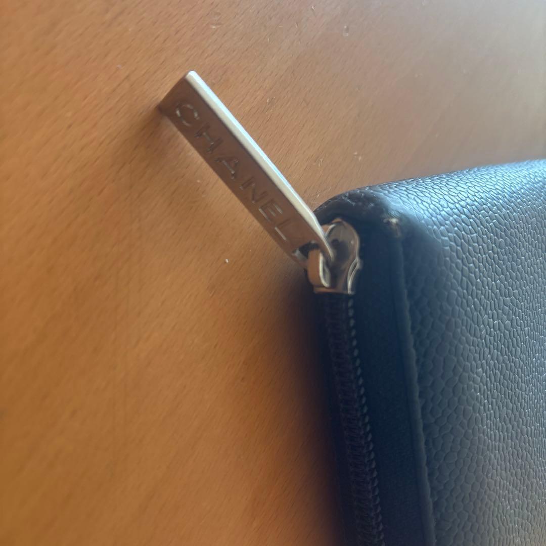 Axitさま専用CHANEL ブラックレザー長財布