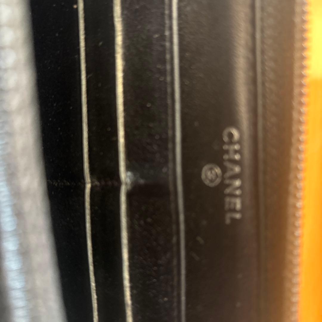Axitさま専用CHANEL ブラックレザー長財布