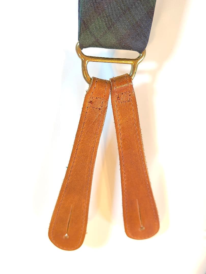【Vintage】【希少品】USA製　PRL　高級本革サスペンダー　牛革/正規品