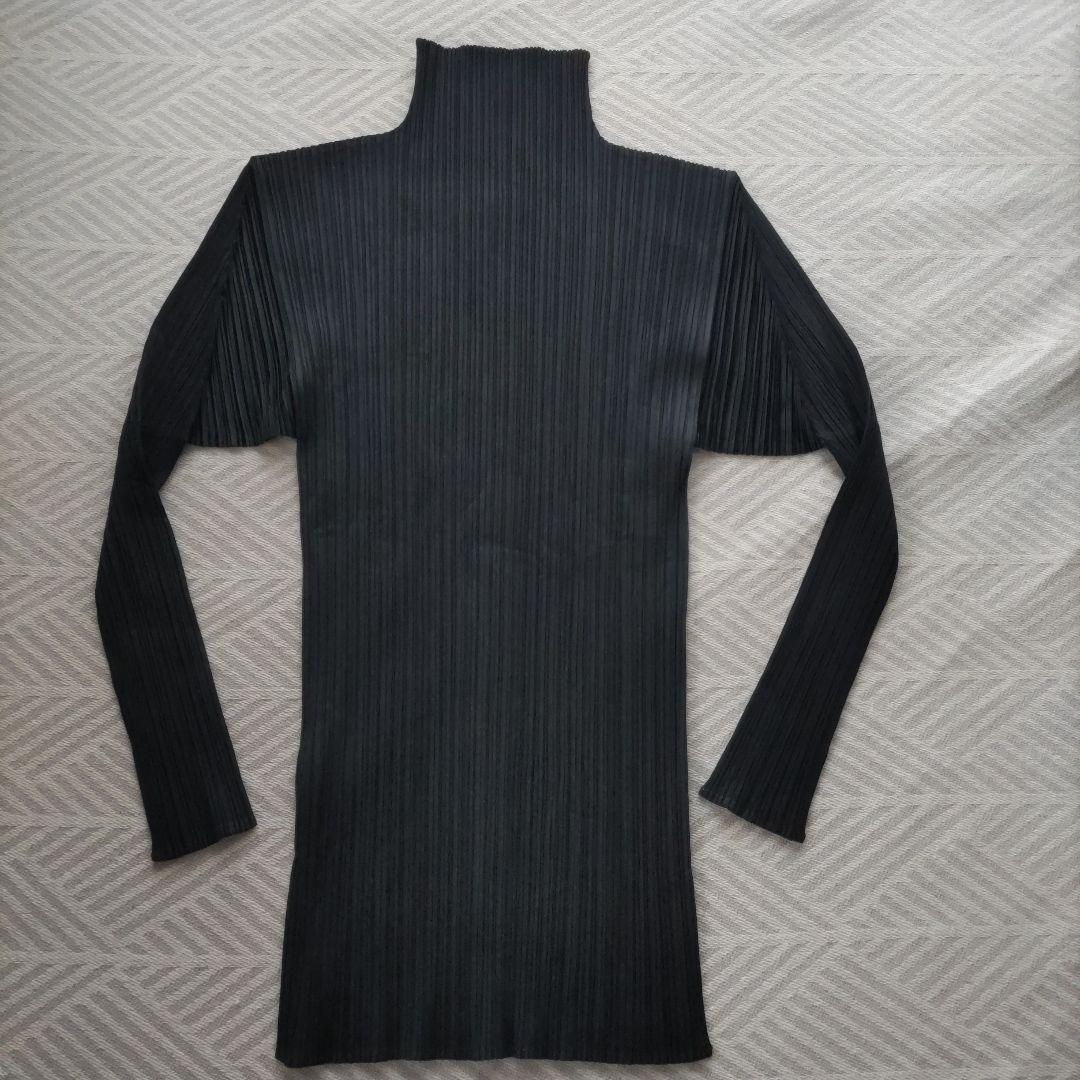 PLEATS PLEASE ブラック タートルネック 4