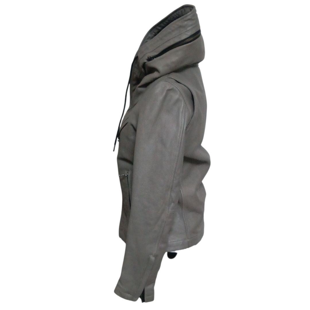 キャサリンハムネット★フーデッドライダーズジャケット★ラム★レディース★メンズ