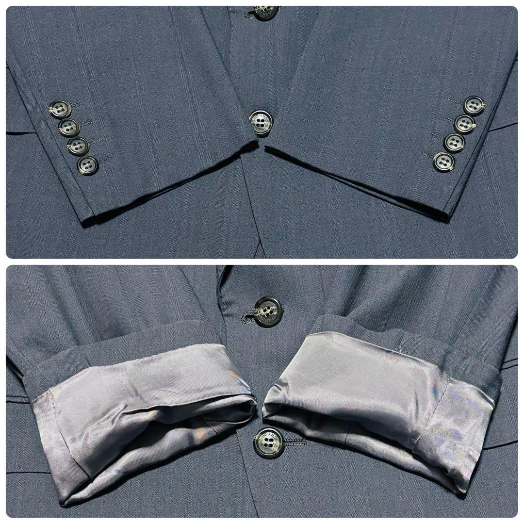 高級 GIVENCHY スーツ ダークグレー シャードチェック セットアップ L