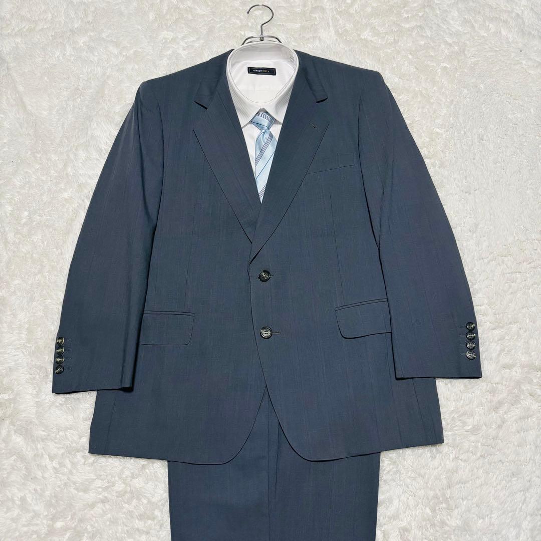 高級 GIVENCHY スーツ ダークグレー シャードチェック セットアップ L