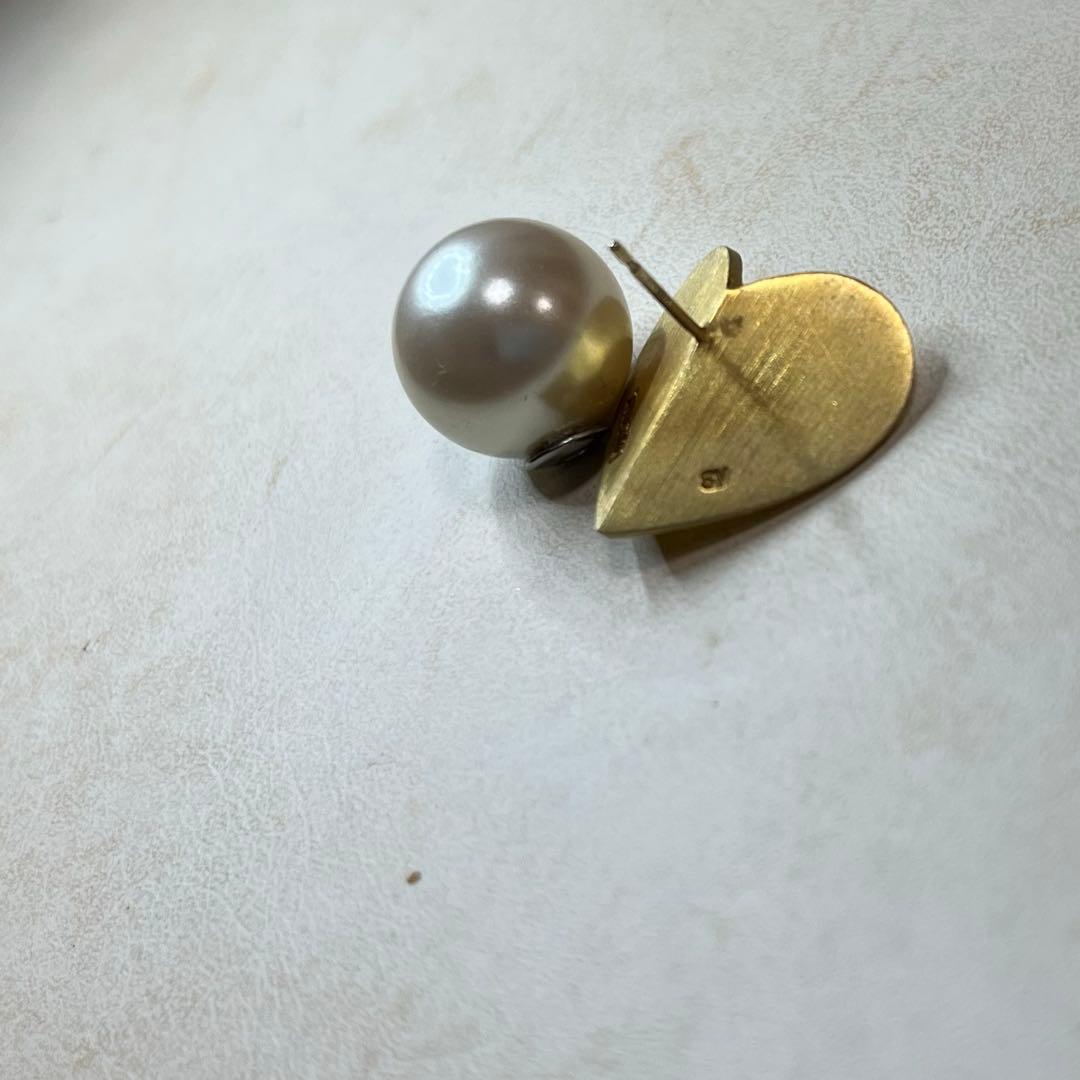 ＜MAYU＞ミニハート フェイクパール 片耳ピアス