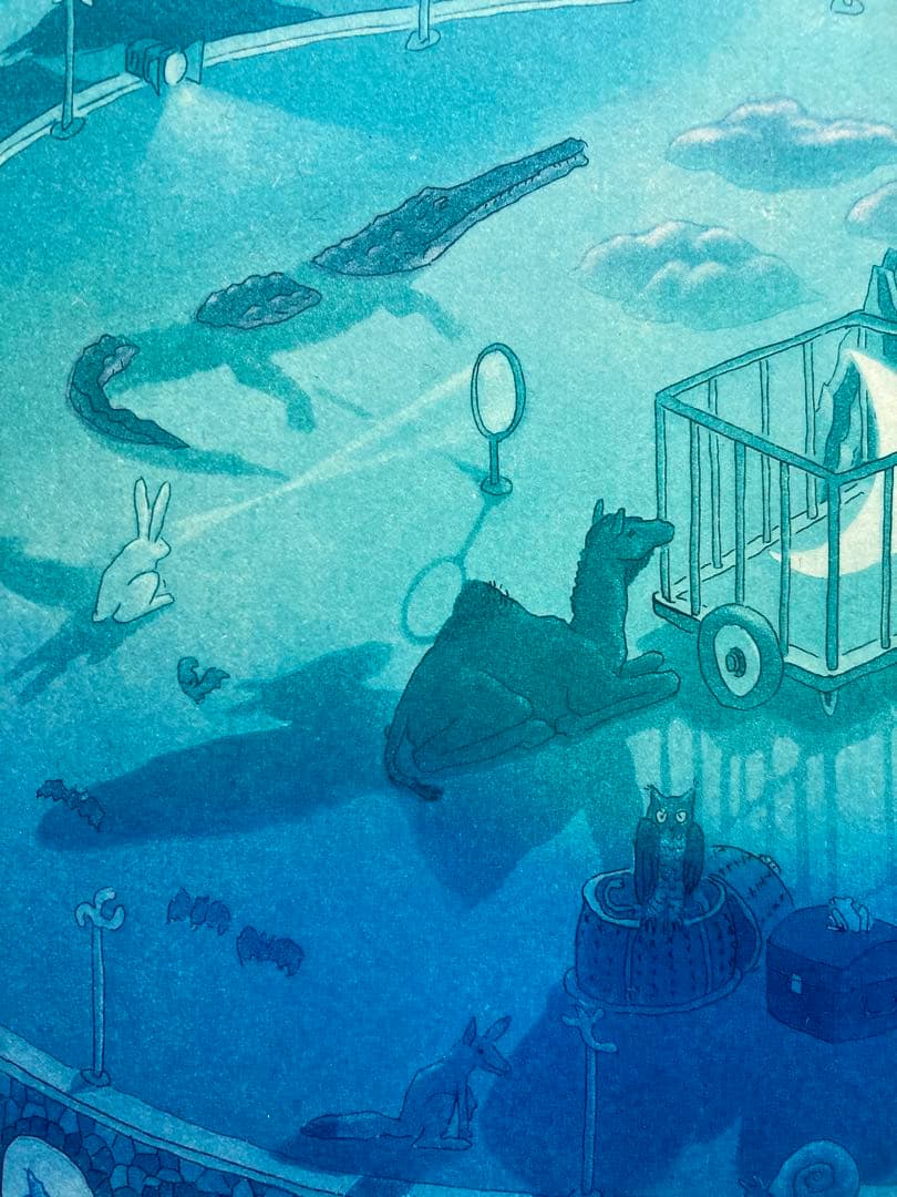 【真作保証】小浦昇「NIGHT LIGHT」銅版画 直筆サイン 版画