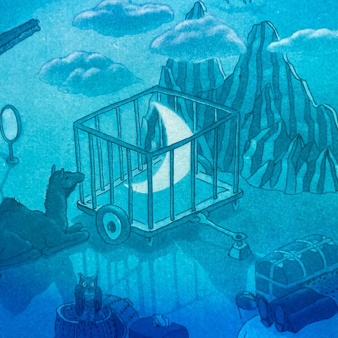 【真作保証】小浦昇「NIGHT LIGHT」銅版画 直筆サイン 版画