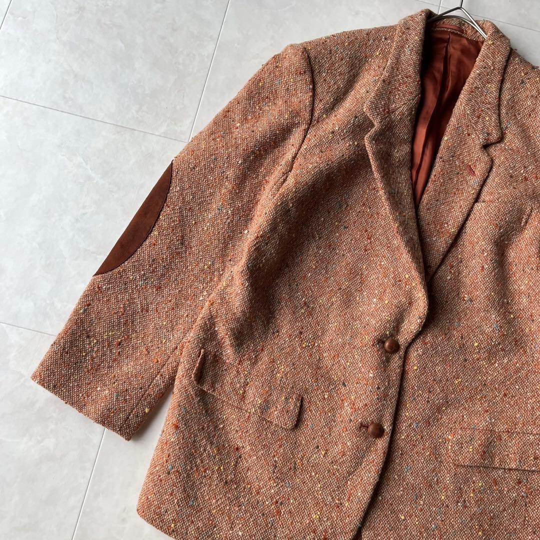 ピンクハウス PINK HOUSE ミックスツイードジャケット エルボーパッチ